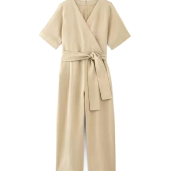 Everlane The Cross Linen Jumpsuit nwot - Picture 1 of 7